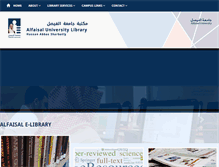 Tablet Screenshot of library.alfaisal.edu